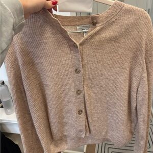 & Other Stories Women's Tan Cardigan Sweater